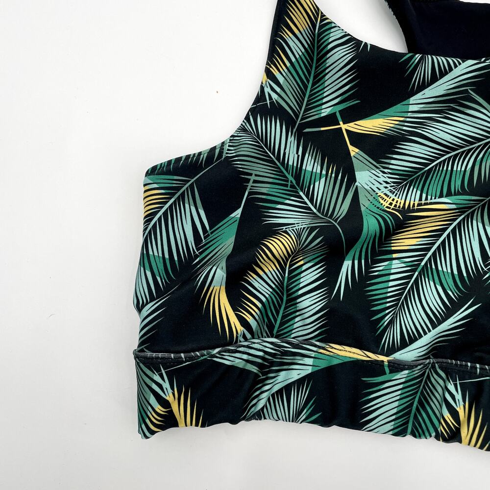 Alchemy | Tropical Leaf Print Sports Bra // S - Picture 2 of 7